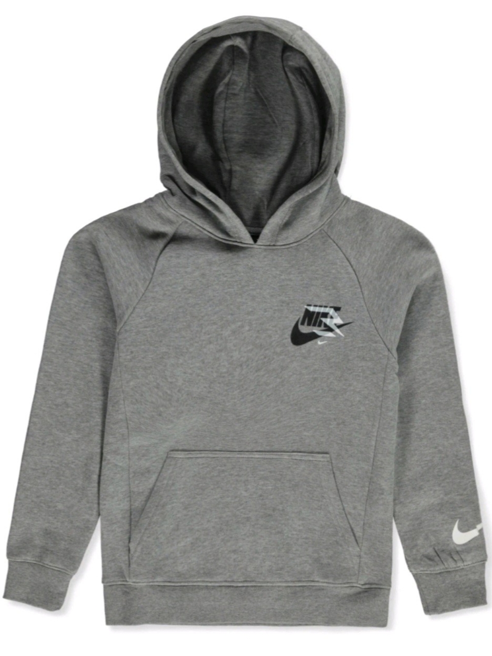 Nike Kids' Gray Hooded Pullover Sweatshirt